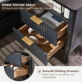 thumbnail image 7 of OKD Mid-Century Modern Nightstand with Charging Station, Wood End Table Side Table for Living Room, Fluted Panel, Dark Grey, 7 of 7
