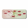 thumbnail image 1 of Watercolor Flower Computer Mouse Pad, Girl Profile Poppies Floral Hair Watercolor Effect Design Print, Rectangle Non-Slip Rubber Mousepad Large, 31" x 12" Gaming Size, Green Red, by Ambesonne, 1 of 2