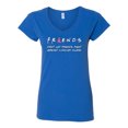 thumbnail image 2 of Don't Let Friends Alone Awareness Womens V-Neck Tee, Royal, Small, 2 of 3