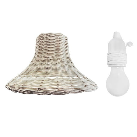 

Dasbsug Hand-woven Natural Rattan Lampshade Chandelier Hanging Light Shades for Homestay