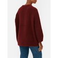 thumbnail image 4 of Women Autumn Winter Knit Sweater Long Sleeve Crew Neck Oversized Sweatshirts Casual Knitwear, 4 of 6