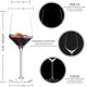 thumbnail image 3 of Juego de copas de vino tinto sopladas a mano de 4 – 15 onzas de cristal premium con tallo largo, regalo único de boda, uso diario, 3 of 4
