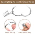 thumbnail image 4 of Unique Bargains Curtain Rings with Clips, 36pack Drapery Curtain Clip Rings, 0.98 Inch Curtain Clip Rings Hooks (Silver), 4 of 5