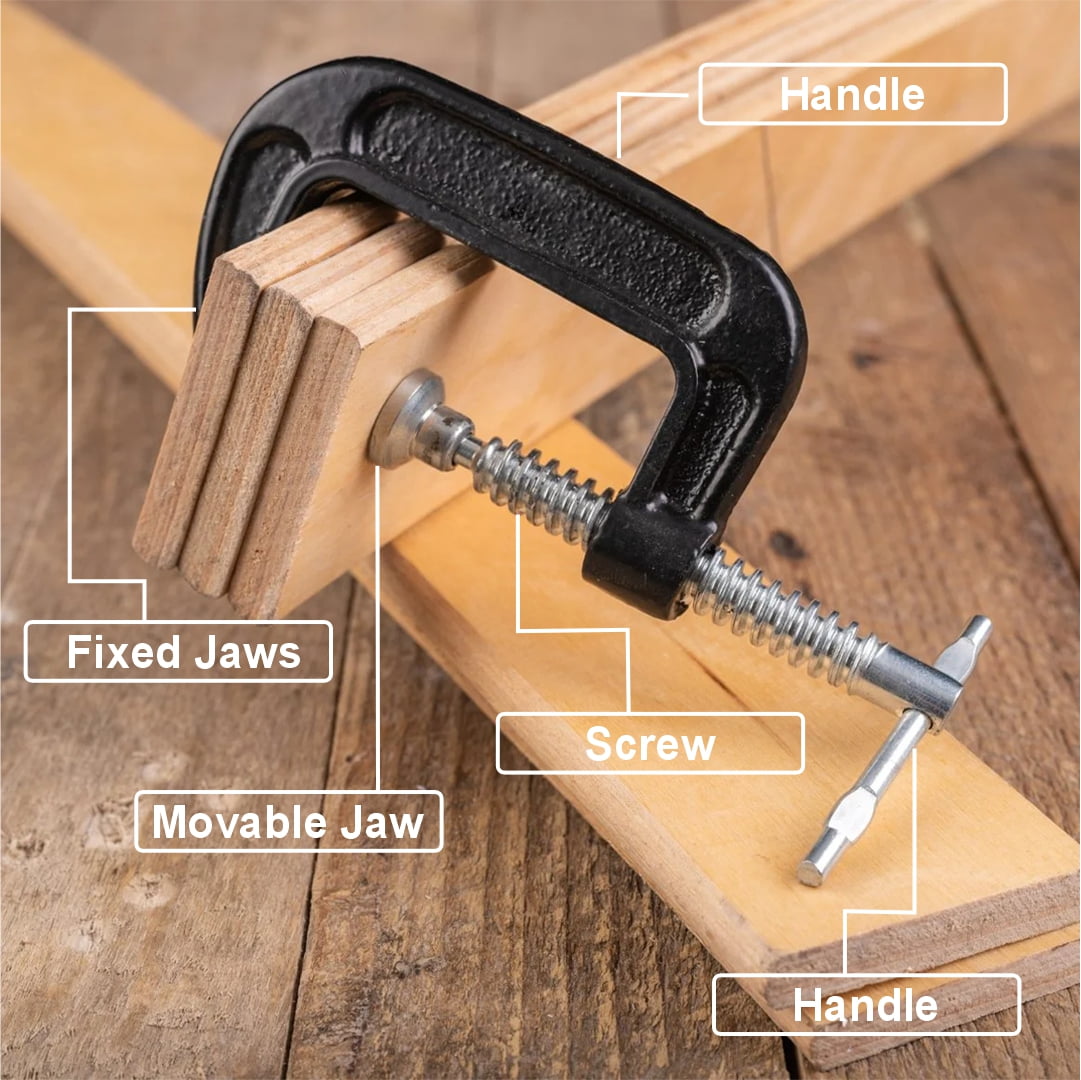 Jrsdrive C Clamps, Carbon Steel (8 inch)
