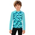 thumbnail image 3 of RTKFRFLM Kids UV Sun Protection Rashguard Shirt Tie Dye Long Sleeve Raglan Sleeve Quick Dry Swimwear Water Tops, 3 of 5