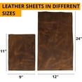 thumbnail image 4 of ArtisanCowhides Genuine Crazy Horse Cowhide Leather PRECUT Full Grain Pull Up Thick Sheets for Crafts - Medium Brown 12"x12", 4 of 7