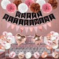 thumbnail image 2 of Decoraciones para fiestas de jubilación Bluegogo, oro rosa, 63 unidades, 2 of 7
