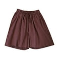 thumbnail image 1 of Aayomet Shorts pour Femmes Décontractés Rétro Mode Shorts en Denim Shorts Décontractés pour Femmes Été Taille Élastique à Cordon Confortable (Café, TG), 1 of 4