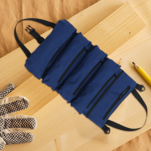 YSNOOWE Bolsa Organizadora De Herramientas Enrollable De Lona En Azul Oscuro Para Almacenamiento Portátil