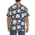 thumbnail image 7 of Goofa Cute Basebal Printed Men's Casual Short-sleeved Shirt,Lightweight Breathable Button-down,Summer Casual men's top,Versatile Fashion shirt-X-Large, 7 of 7
