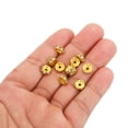 thumbnail image 4 of Unique Bargains 8mm Spacer Beads, 100pcs Bead Spacers Rhinestone Round Bulk Beads for Jewelry Making, Gold, 4 of 5