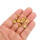 thumbnail image 4 of Perlas separadoras de 8 mm, 100 piezas de separadores de perlas de cristal redondas a granel para hacer joyas, dorado, 4 of 5