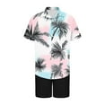 thumbnail image 5 of Stamzod Men Short Sets Outfits 2 Piece Fashion Tropical Printed Summer Short Sleeve Hawaiian Shirts and Shorts Sets Vacation Beach Sweatsuits for Men Black B L, 5 of 5