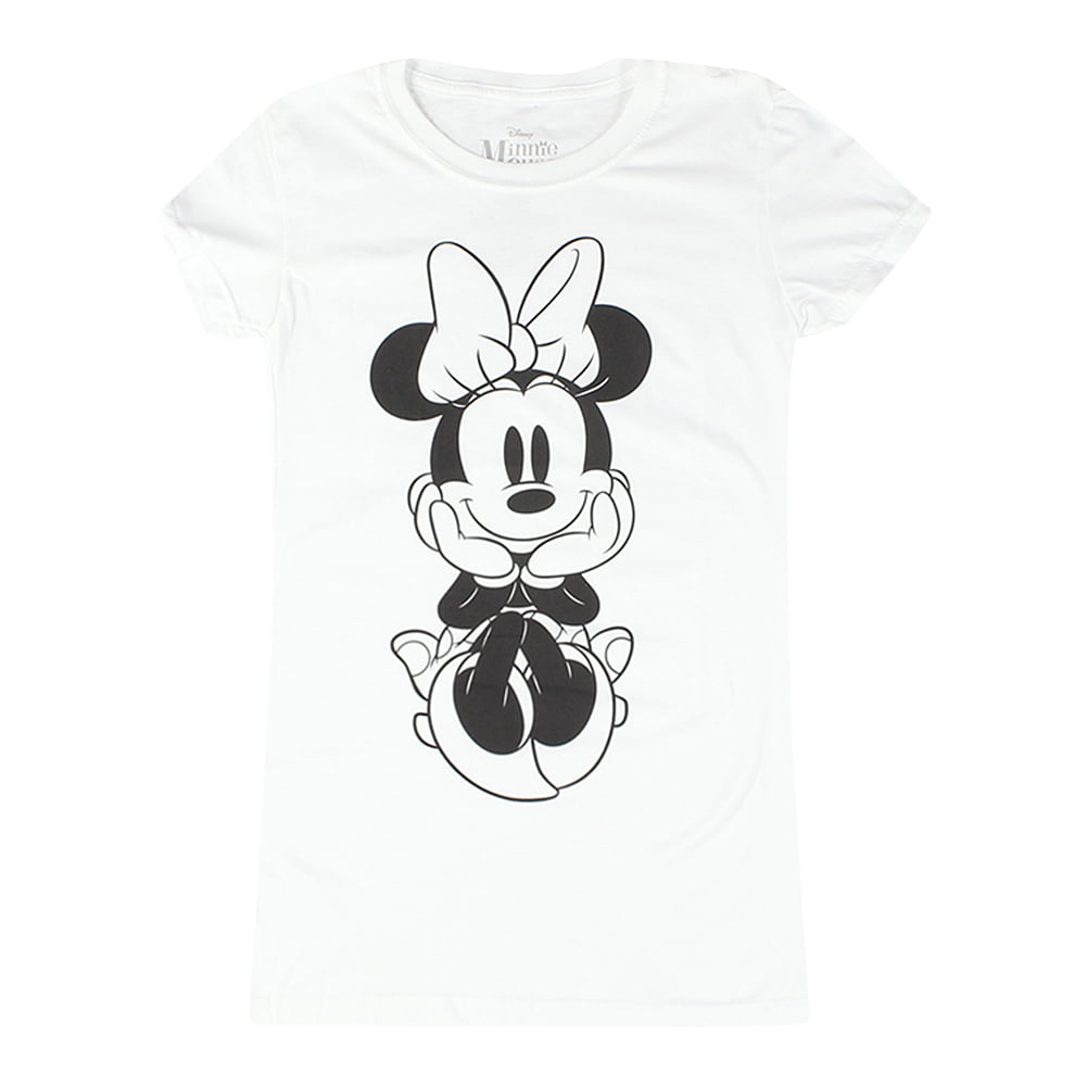 Disney Classic Mickey Mouse Night Gown Dorm T Shirt Front Back Black White Stripes