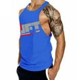 thumbnail image 4 of Mens Gym Workout Stringer Tank Top sleeveless muscle workout shirt, 4 of 5