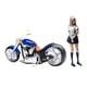 thumbnail image 1 of Figura a Escala 1:64 Chica de Resina Está Montando Motocicleta para Accesorio de Diseño de Tren, 1 of 9