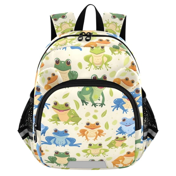 ALAZA Cartoon Frogs Mini Backpack School Bookbag Age 3-7 Medium
