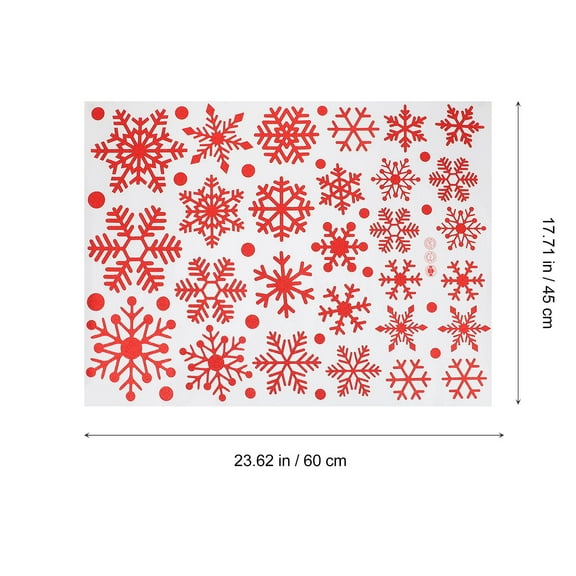 MLINS  Snowflake Stickers Wallpaper Window Christmas Decor Decals Red