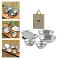 thumbnail image 6 of Colaxi Stainless Steel Plates and Bowls Camping Cookware Set Lightweight Salad Bowl 6x Camping Mess Set for Camp Family Beach Picnic, 6 of 9