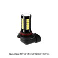 thumbnail image 3 of 9006 9005 Lámpara de cabeza de automóvil anti antiniebla de 12 V 6500K Luz de carrera diurna 5730 33SMD Aluminio alto de aluminio de viga baja Super Bright, 3 of 9