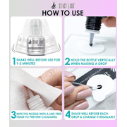 Stacy Lash Sensitive Eyelash Extension Glue (0.34fl.oz/10ml) / Black Cyanoacrylate Adhesive for Individual Eyelash Extensions/ Low Fumes / Professional Use Only