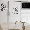 thumbnail image 2 of Juego de 2 calcomanías de vinilo para pared de cocina, tazas con cita de amor para decoración de pub, decoración de café, té, mural extraíble, calcomanía de pared negra, taza, decoración del hogar, 2 of 5