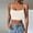 White, variant on Women's Spaghetti Strap Slim Crop Camisole Stretch Multi-Color Lightweight Breathable Half Shirts Summer Athletic Casual Underwear Pink XL