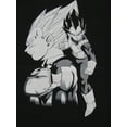 thumbnail image 2 of Dragon Ball Z Vegeta Black And White Character Art Men's Black T-shirt-Medium, 2 of 3