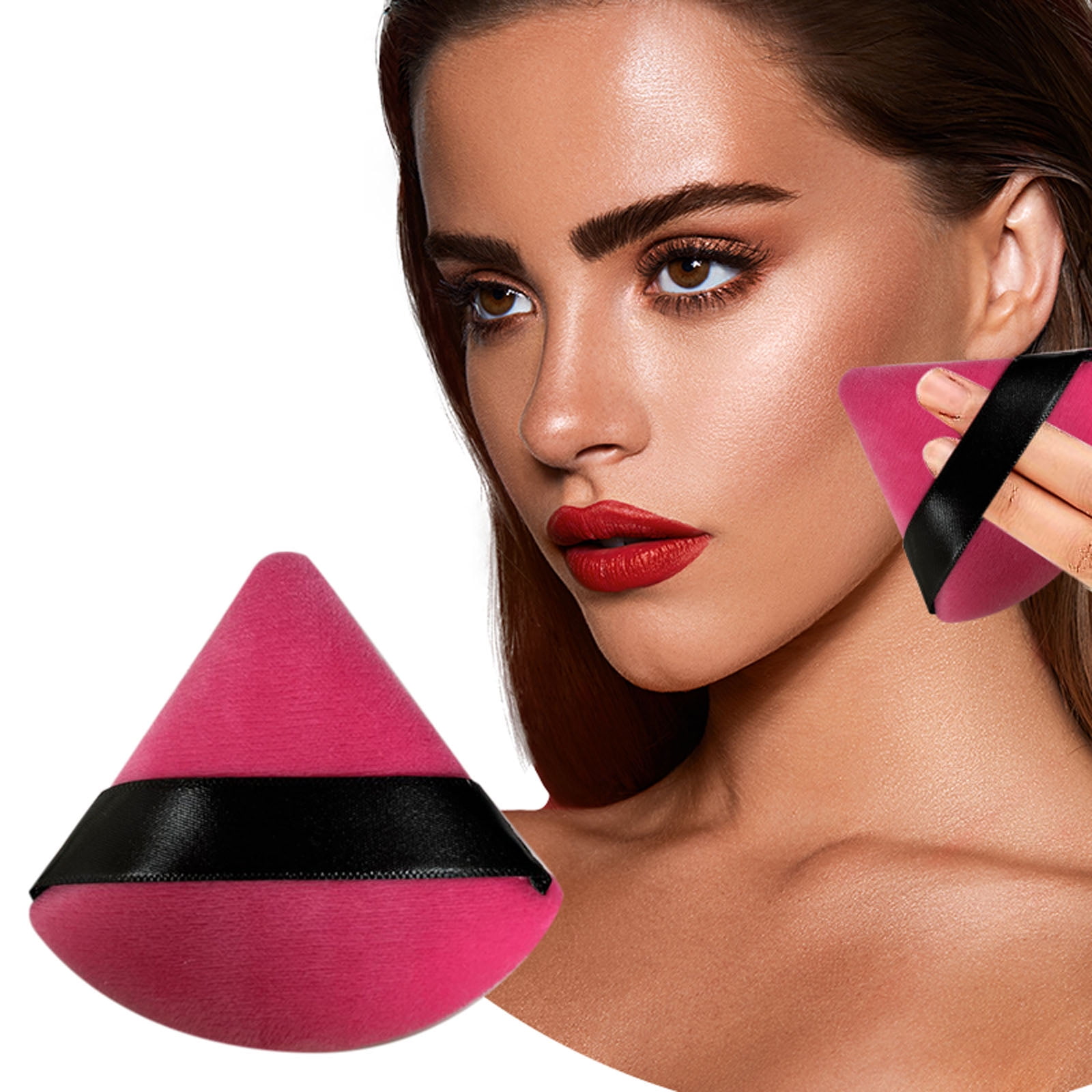 Ounabing Puff 4pc Triangle Powder Puff Soft Powder Puffs For Face Powder Velour Makeup Puff With