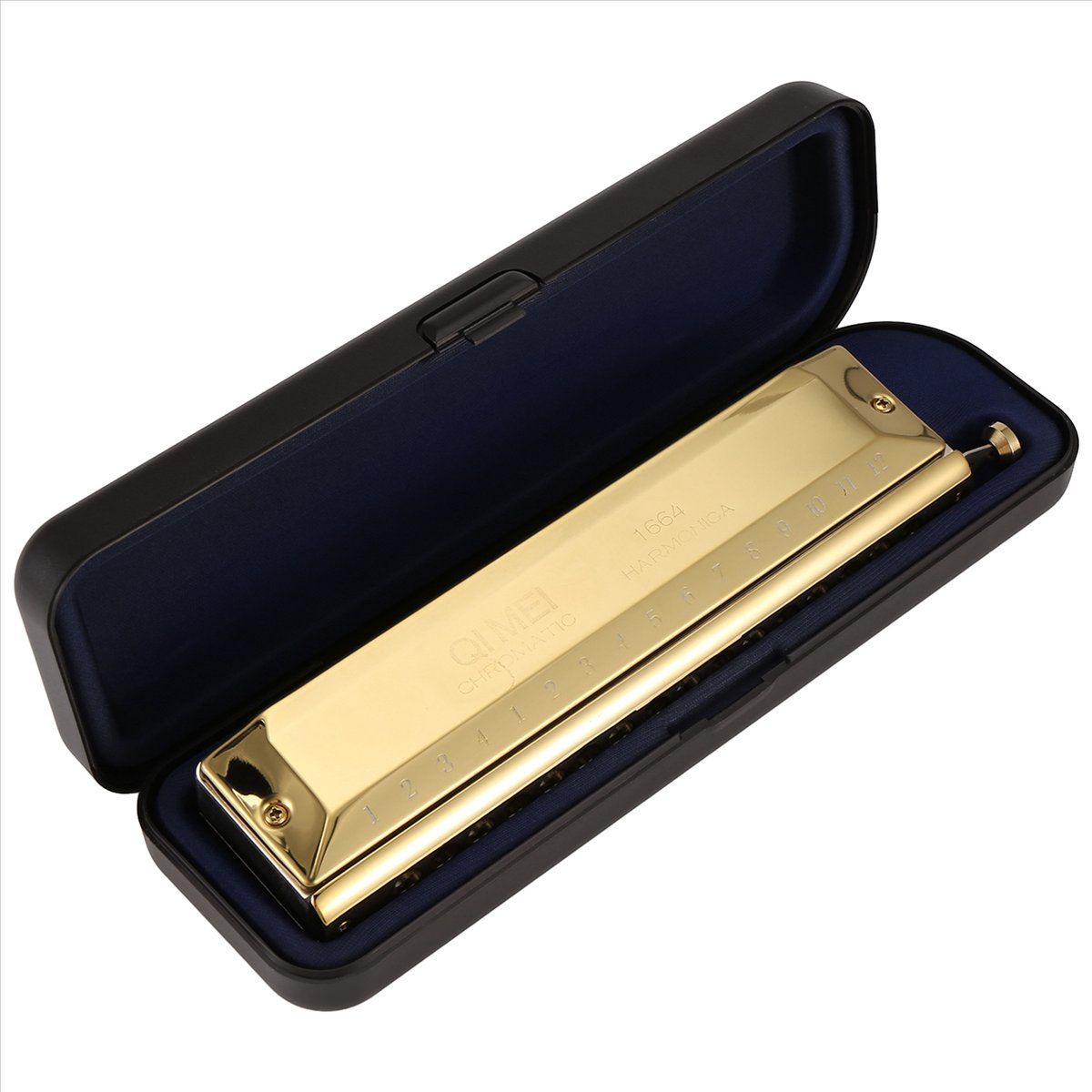 Chromatic Harmonica 16 Hole 64 Tone Mouth Organ Instrumentos Key of C Professional Musical Instruments