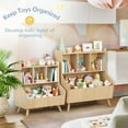 thumbnail image 3 of Curipeer 34''H Wood Kids Bookshelf, 3-Tier Toy Storage Organizer for Kids Room,Natural Wood, 3 of 8