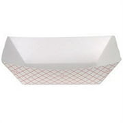 Georgia-Pacific RP3008 3 lb Food Tray Paper Clay Coated, Red Plaid - Case of 500