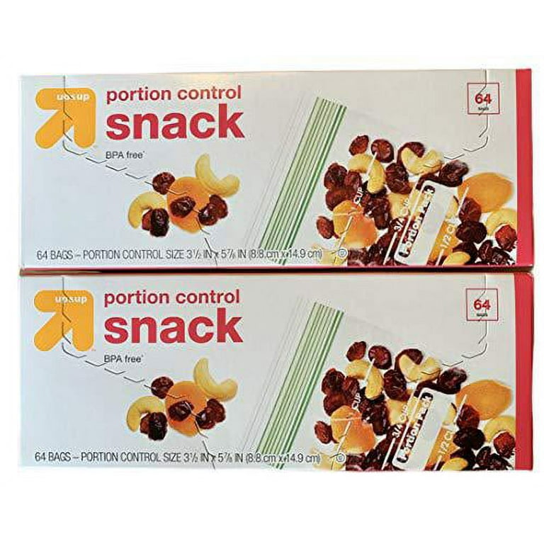 portion control snack bags (bpa free) ~ 3 1/2 x 5 7/8 ~ (64 bags x 2 =  128 bags)