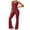 Red, variant on REORIAFEE Workout Leggings for Women Plus Size Yoga Flare Pants High Waist Scrunch Butt Bootcut Wide Leg Stretchy Casual Workout Pants 2024 Clothing Trendy Khaki XL