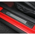 thumbnail image 1 of Embellecedor de umbral de puerta, 2 piezas de fibra de carbono para automóvil, cubierta de umbral de puerta fiel a su promesa, 1 of 8