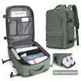 thumbnail image 2 of Large Capacity Travel Storage Backpack, Lightweight Solid Color Rucksack, All-Match Versatile Bag, 2 of 5