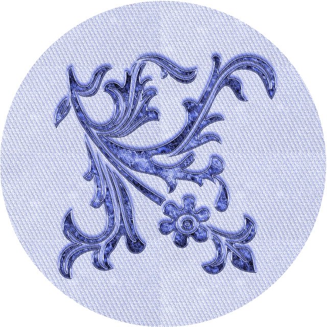 Ahgly Company Tapis d'Intérieur Rond Lavable en Machine Lavande Bleu Transitionnel, 5 Pieds Rond