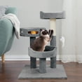 thumbnail image 4 of PETMAKER Tall Cat Tree Condo with Perches, Scratch Post, and Wheel Toy, 4 of 5
