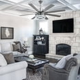 thumbnail image 5 of Bella Depot 72" Modern Silver LED Ceiling Fan 6-Speed Reversible DIY Shape Chandelier With Dimmable Light and Remote Control, 5 of 13