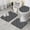 Gray Black Checkered, variant on Gray Black Checkered Pattern Bathroom Rugs Sets 3 Piece,Toilet Cover Set,Absorbent Non Slip Bathroom Mats Sets with U-Shaped Contour Rug Toilet Rug Set