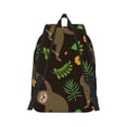 thumbnail image 3 of Daiia Sloth Doing Yoga Vintage Canvas Backpack for Men and Women ,Hiking Backpack,Travel Laptop Bag for School,Large Capacity Backpack, 3 of 8