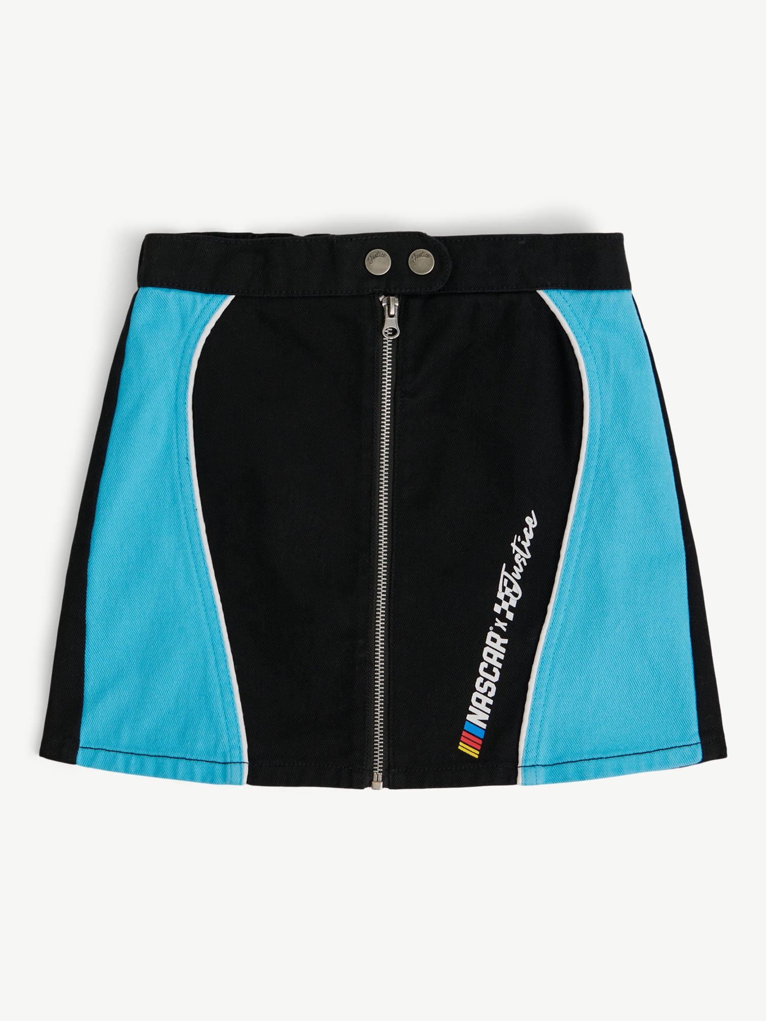 Justice Girl's NASCAR X Justice Collab Zip Front Skirt, Sizes XS - XLP