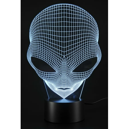

Link 3D Alien Lighting Laser Cut Precision Multi Colored LED Night Light Lamp - Great For Bedrooms Dorms Dens Offices and More!