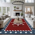thumbnail image 3 of 6x9 Area Rugs for Living Room, US Flag Non Slip Area Rugs for Kitchen Bedroom Entryway, Independence Day Star Stripe Nautical Rudder Washable Carpet Runner Rug Floor Mats for Bedroom Home Decor, 3 of 8