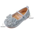 thumbnail image 5 of Ccpelsie Toddler Little Girl Mary Jane Dress Shoes Ballet Flats for Girl Party School Shoes Bowknot Princess Shoes(Silver,2.5), 5 of 9