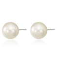 thumbnail image 3 of 925 Sterling Silver 10mm Wht/chpg/brown Shell Pearl Stud Earrings Set, 3 of 8