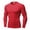 Red, variant on SUYIDA Men's Tight Fitting Sports Top, Long Sleeve Running Training Tee, Fitness Gym Activewear Shirt