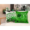 thumbnail image 3 of St. Patrick''s Day Throw Pillow Covers 20 x 20 Inch Set of 4, Lucky Shamrock Truck Spring Farmhouse Holiday Green Cushion Case for Home Sofa Couch Decoration TH171-20, 3 of 6