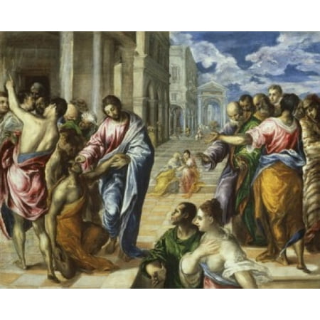 Metropolitan Museum Art Catalog The Miracle of Christ Healing the Blind El Greco (1541-1614Greek) Oil on Canvas Metropolitan Museum of Art New York City Canvas Art - (18 x 24) ()