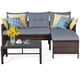 thumbnail image 2 of Sillón Reclinable Plegable Costway para Exteriores Ajustable Playa Patio Piscina con Parasol Color Azul, 2 of 7
